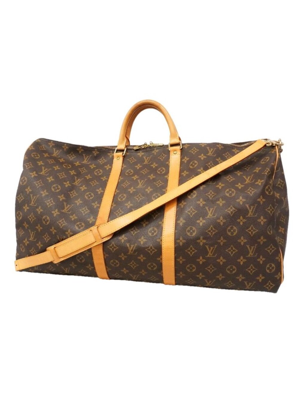 Louis Vuitton Boston Bag Monogram Keepall Bandouliere 60 Brown